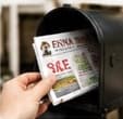 Direct mail piece held in a hand